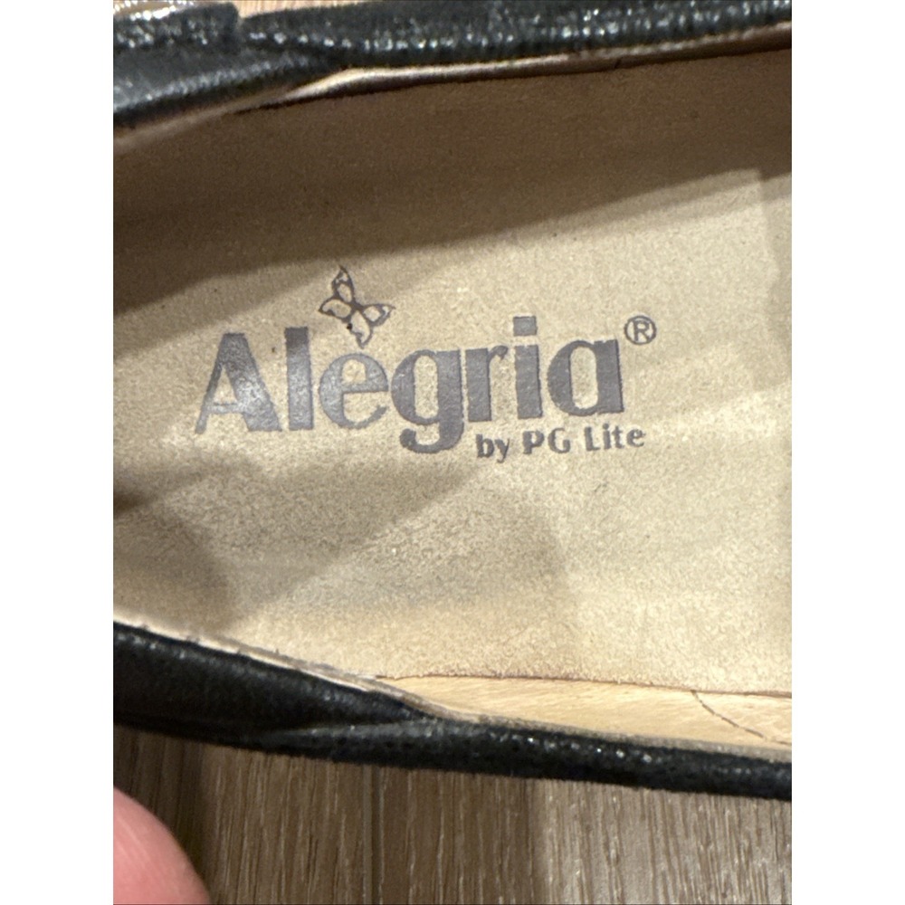 Alegria Keli Slip-On Clogs Women 38 Round Toe Black Leather Comfort Shoes - Picture 7 of 15